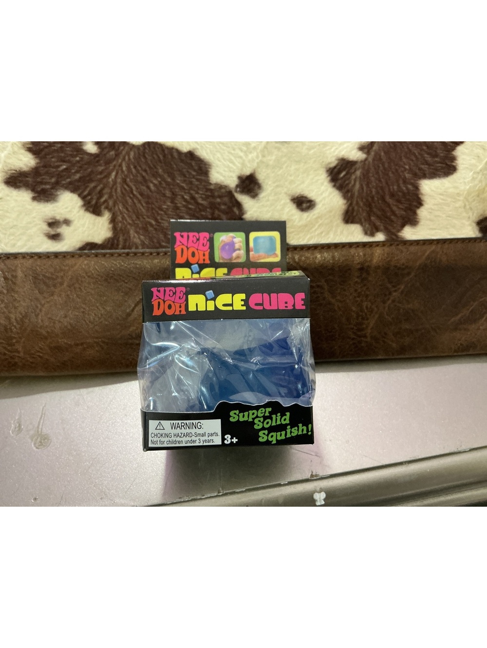 Nee Doh N.CE Cube Super Solid Squish Stress Relief Toy - Blue